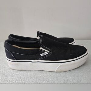 VANS Classic Slip On Unisex Black Canvas Shoes, Sneakers